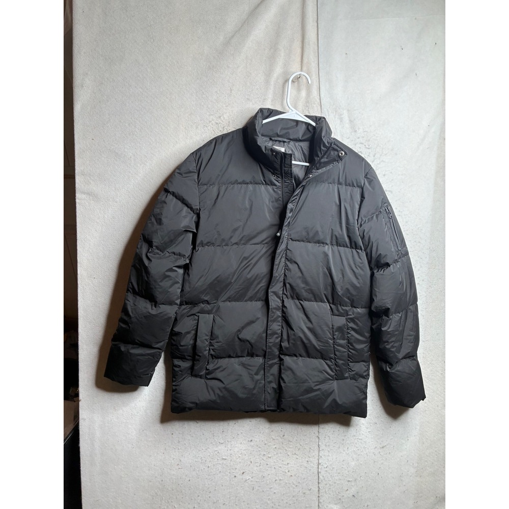 32 Degrees Heat Mens Down Puffer Jacket Black Medium Full Zip Quilted Coat 8729